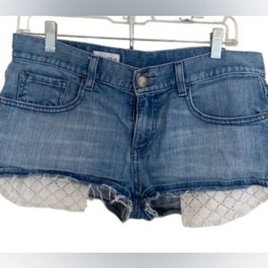 GAP NWT Denim Cut-off Shorts w/ Lace Pockets size 28/6